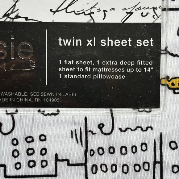 NEW Kensie Home NYC Taxi Cab TWIN XL Sheet Set - New York City Skyline Cabs - Picture 3 of 4